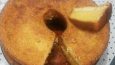 Bolo cremoso de fubá da Sandra