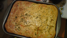 Torta de palmito no liquidificador