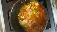 Galinhada de frango com legumes