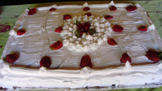 Bolo de aniversário de morango