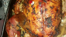 Peru temperado com laranja delícia