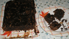 Bolo de chocolate crocante