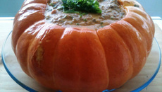 Carne de sol na abóbora