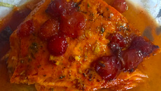 Salmão ao molho de morango