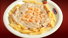 Penne ao Funghi e Camarão (receita cedida pela Risotto Mix)