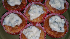 Cupcake salgado de peito de peru e queijo