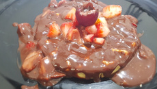 Waffle de chocolate