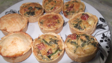 Quiche de espinafre e calabresa