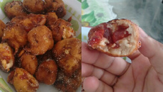 Bolinho de chuva com goiabada