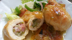 Filé de frango recheado