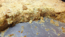 Cuca cremosa da doce de leite