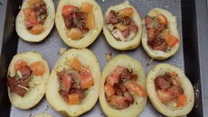 Batata recheada prática