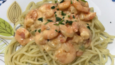 Camarão ao molho de requeijão