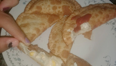 Pastel de requeijão com peixe