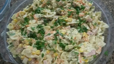 Macarrão gelado delicioso