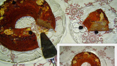 Bolo de frutas com açúcar mascavo