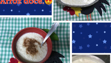 Arroz doce com cravos e leite de coco