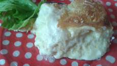 Lasanha de batatas quatro queijos