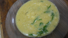 Sopa de fubá sustentação