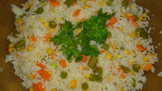 Arroz colorido simples