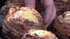 Almôndega recheada ao forno