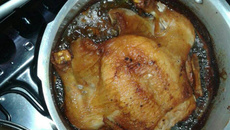 Frango frito na panela de pressão