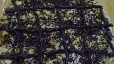 Pizza de chocolate e banana
