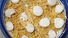 Salada de batata com palmito da Lú