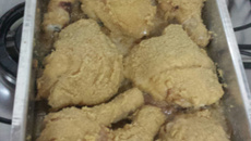 Frango à milanesa no forno