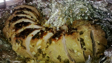 Lombo ao alho na churrasqueira