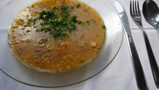 Caldo de mandioquina especial