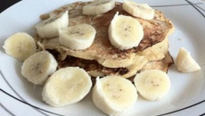 Panqueca de banana e aveia