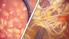 Sopa de carne com legumes e macarrão