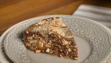 Torta de palha italiana com creme de avelã