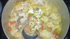 Tilápia com leite de coco