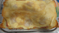 Torta com massa de pastel