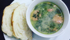 Caldo verde do chef lucena