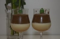 Creme duas cores com bombom