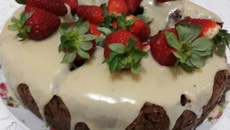 Bolo vulcão leite em pó