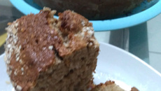 Bolo de aveia com banana