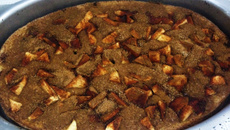 Bolo de maçã com canela integral