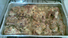 Frango assado com creme de leite