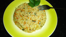 Risoto de frango ao basílico