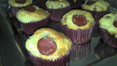 Cupcake salgado de calabresa