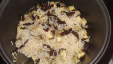 Arroz com berinjela