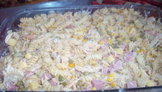 Macarrão gelado de frango
