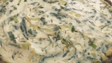 Quiche espinafre e alho poró (vegan)