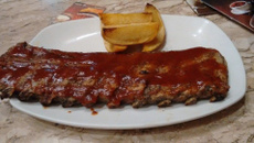 Costelinha de porco na grelha