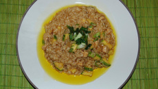 Risoto de frango e abobrinha com arroz agulhinha