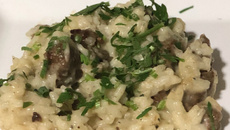 Risoto com filé mignon e queijo gorgonzola